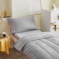 thumbnail image 3 of Juego de ropa de cama para niños pequeños UOZZI BEDDING 4 piezas gris suave, 3 of 9