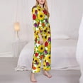 thumbnail image 3 of Hirioo Tiger Swallowtail On Flowers for Women's Pajama Sets 2 Piece Pjs Women's Long-Sleeved Pajama Set Button Down Sleepwear,S-XXL-XX-Large, 3 of 7
