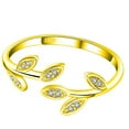 thumbnail image 3 of Anillo para mujer S925 Anillo abierto ajustable de plata esterlina Adepaton 221573-2, 3 of 9