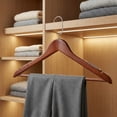 thumbnail image 5 of Unique Bargains 2Pcs Wood Durable Space Saving Home Clothes Hangers Anti-Slip, 5 of 6