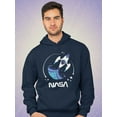 thumbnail image 2 of NASA Nasa Baby Blue Rocket Art Hoodie Men -NASA Designs, Male 3X-Large, 2 of 4