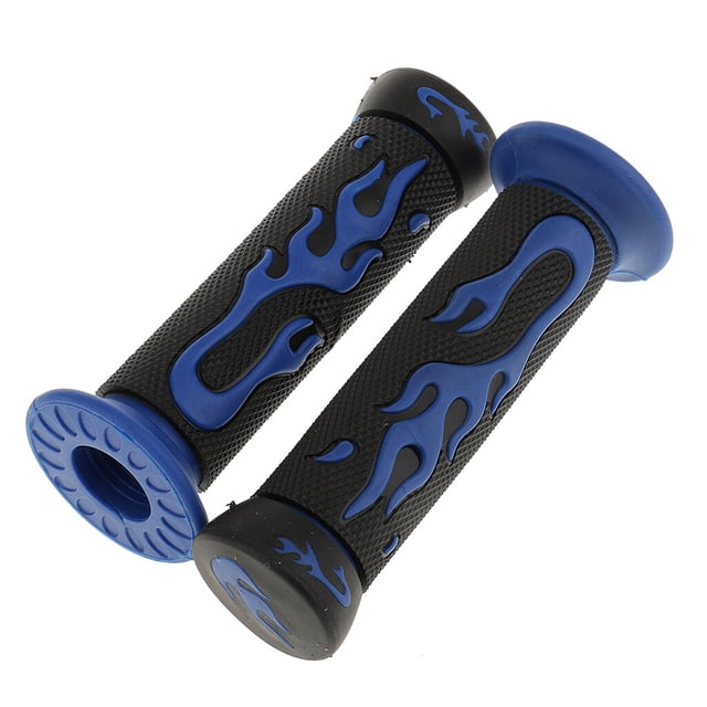 facefd Universal 7/8'' Motorcycle Scooter Handlebar Hand Grips Rubber Blue