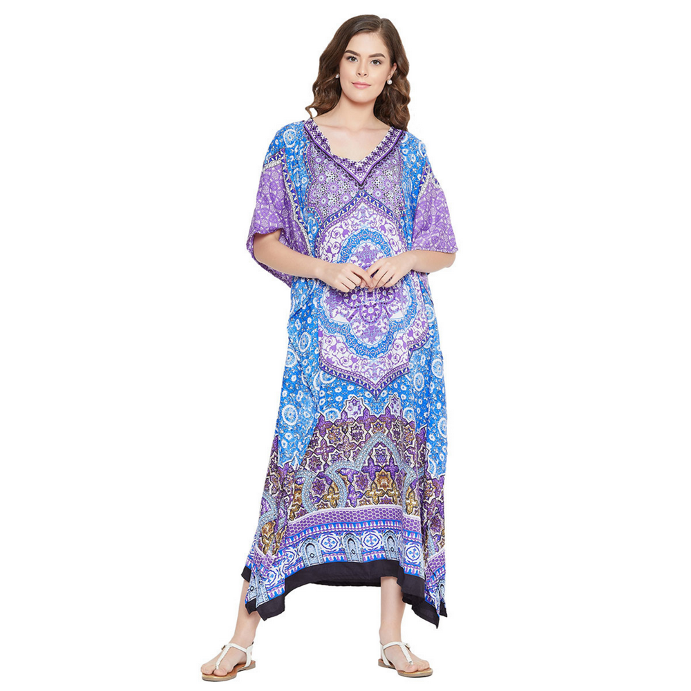 GypsieBlu Gypsie Blu Women's Plus Size Kaftans Casual Long Maxi Dress