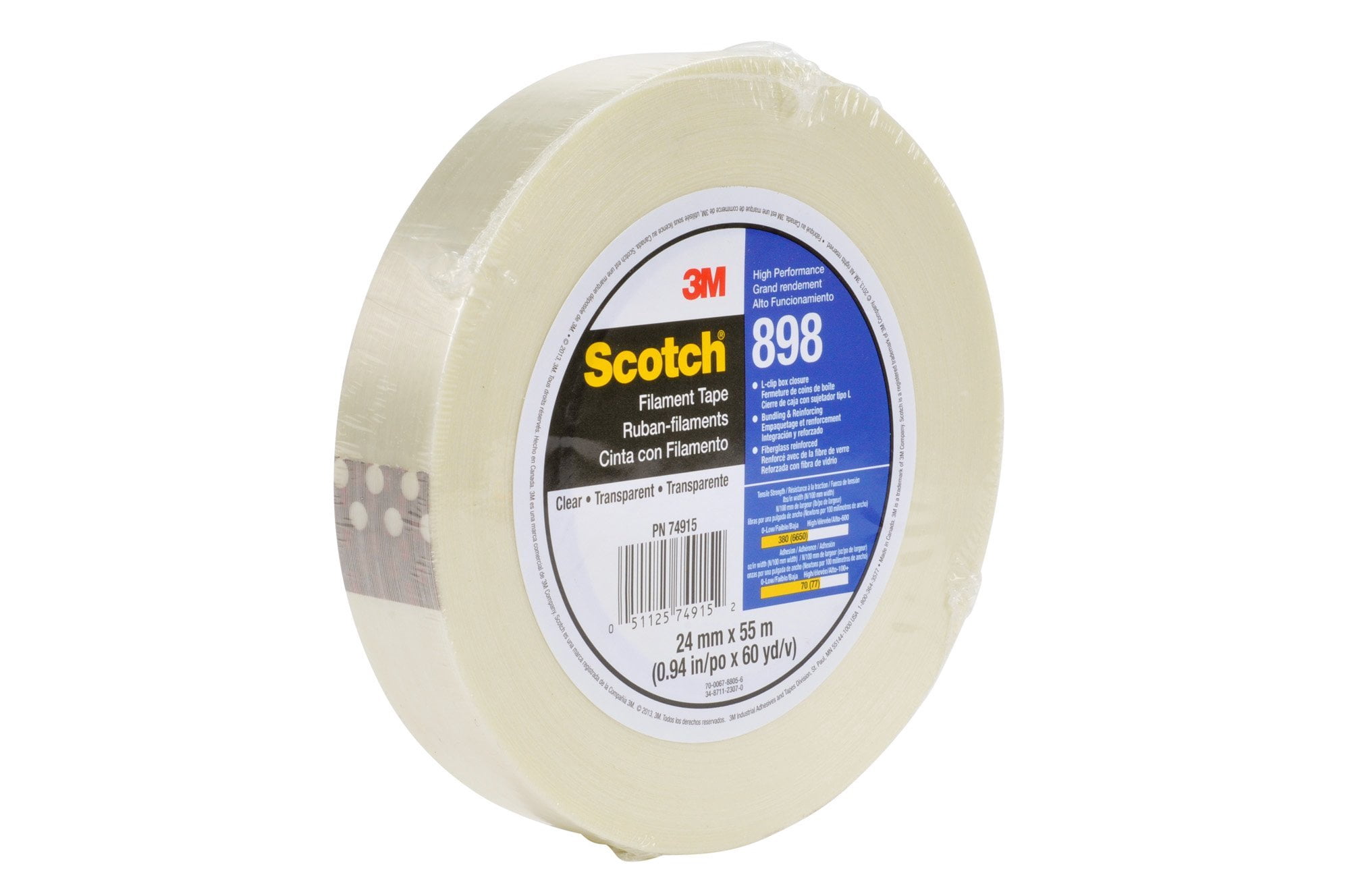 Scotch Filament Tape,24mm x 55m 898