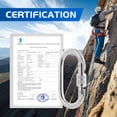 thumbnail image 4 of Heavy Duty Climbing Carabiner, Rated 25kN(5620lbs), Screw Locking Carabiner Clip, Oval Shape Carabiner for Rappelling, Hammocks, Aerial Work, Rigging, Rescue, Arborist, 4 of 8