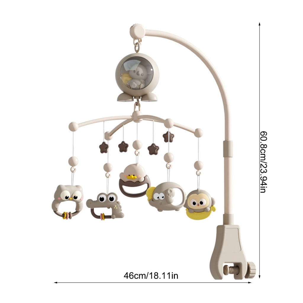 Zeiwohndc Infant Musical Toy With Rotating Animals Melodies Remote Crib Mobile