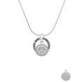 thumbnail image 2 of Delight Jewelry Silvertone Disc with Crystal Peace Sign Gymnastics Mom Ring Charm Necklace, 18", 2 of 4