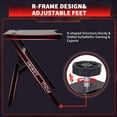 thumbnail image 5 of Computer Gaming 35.2" Student PC Writing Desk Extra Large Modern Ergonomic Racing Style Table Workstation Carbon Fiber Cup Holder Headphone Hook, 5 of 7
