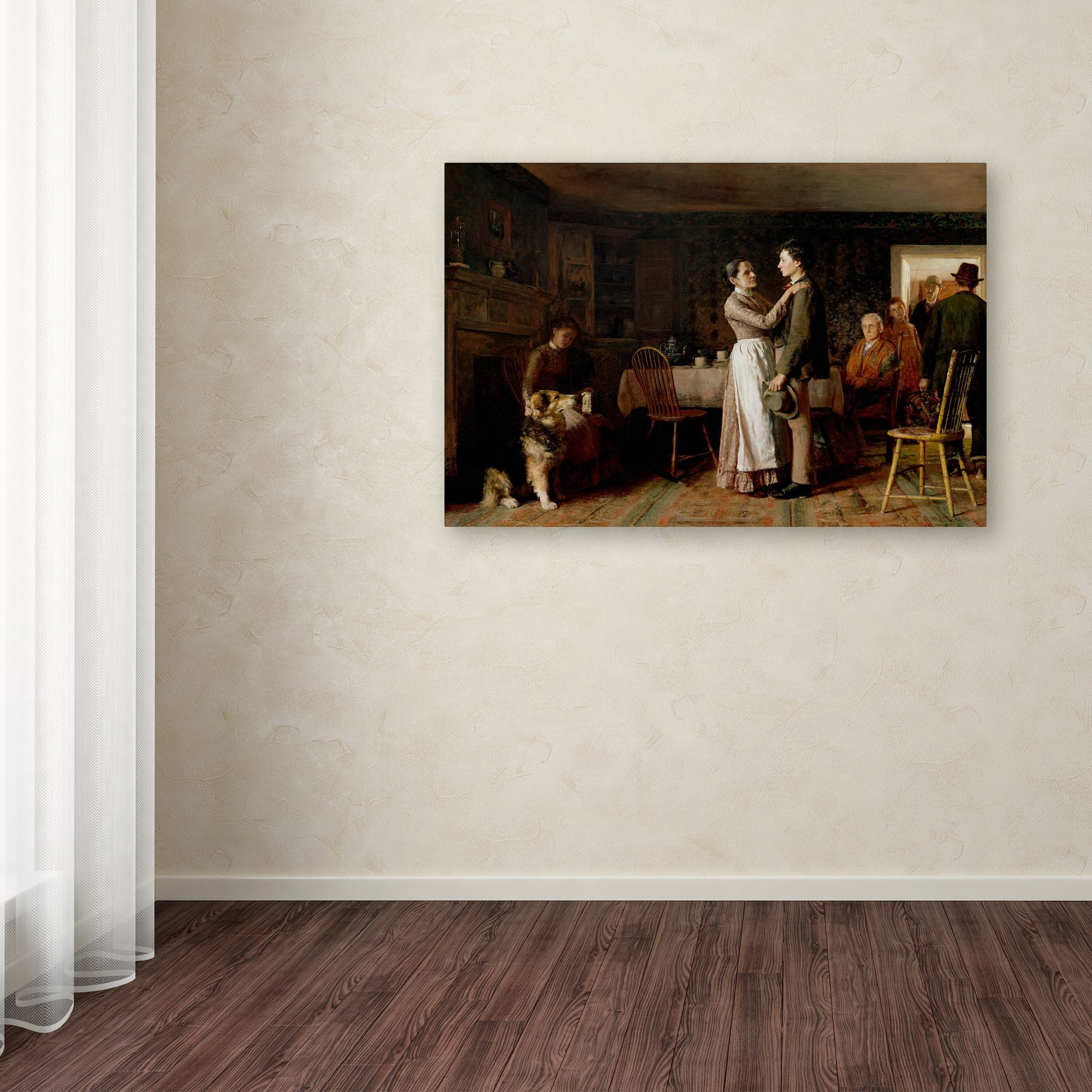 Trademark Fine Art 'Breaking Home Ties' Canvas Art by Thomas Hovenden