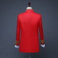 thumbnail image 6 of Yaoyar Men's Court Formal Performance Costume Stage Performance Single Breasted Noble court gentleman Pants Suit Set Red XL, 6 of 9