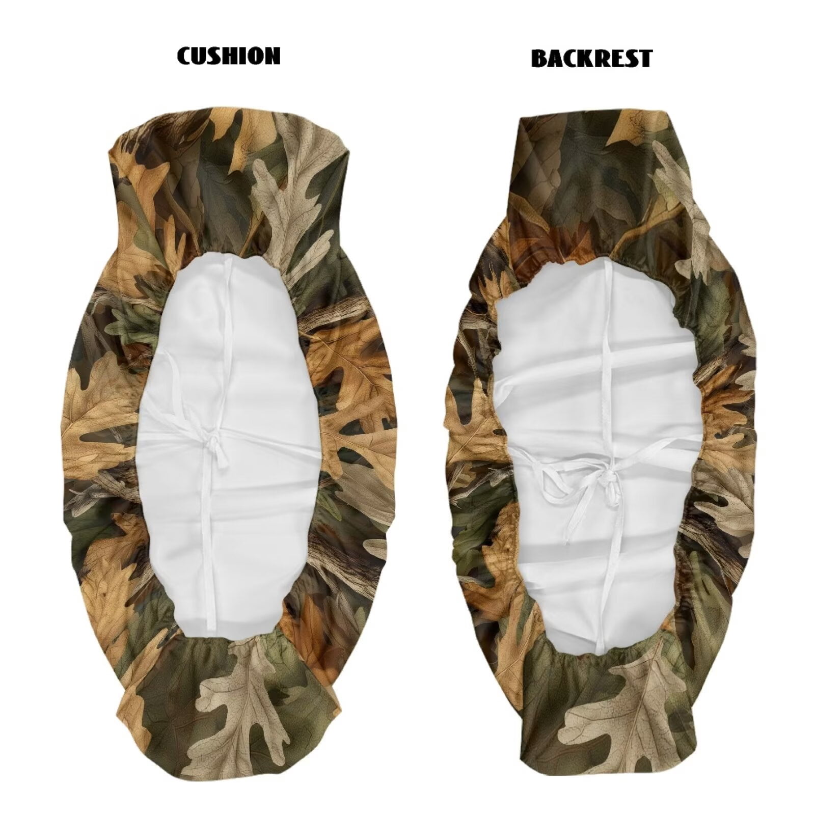 XYZCANDO Brown Camo Forests Seat Cover for UTV Set 2 Pcs UTV Front Bench Seats Cover Compatible with Kawasaki Mule 4000 Breathable Bench Seat Covers Accessories Easy-Clean