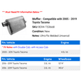 thumbnail image 2 of Muffler - Compatible with 2005 - 2019 Toyota Tacoma - Walker, 2 of 2
