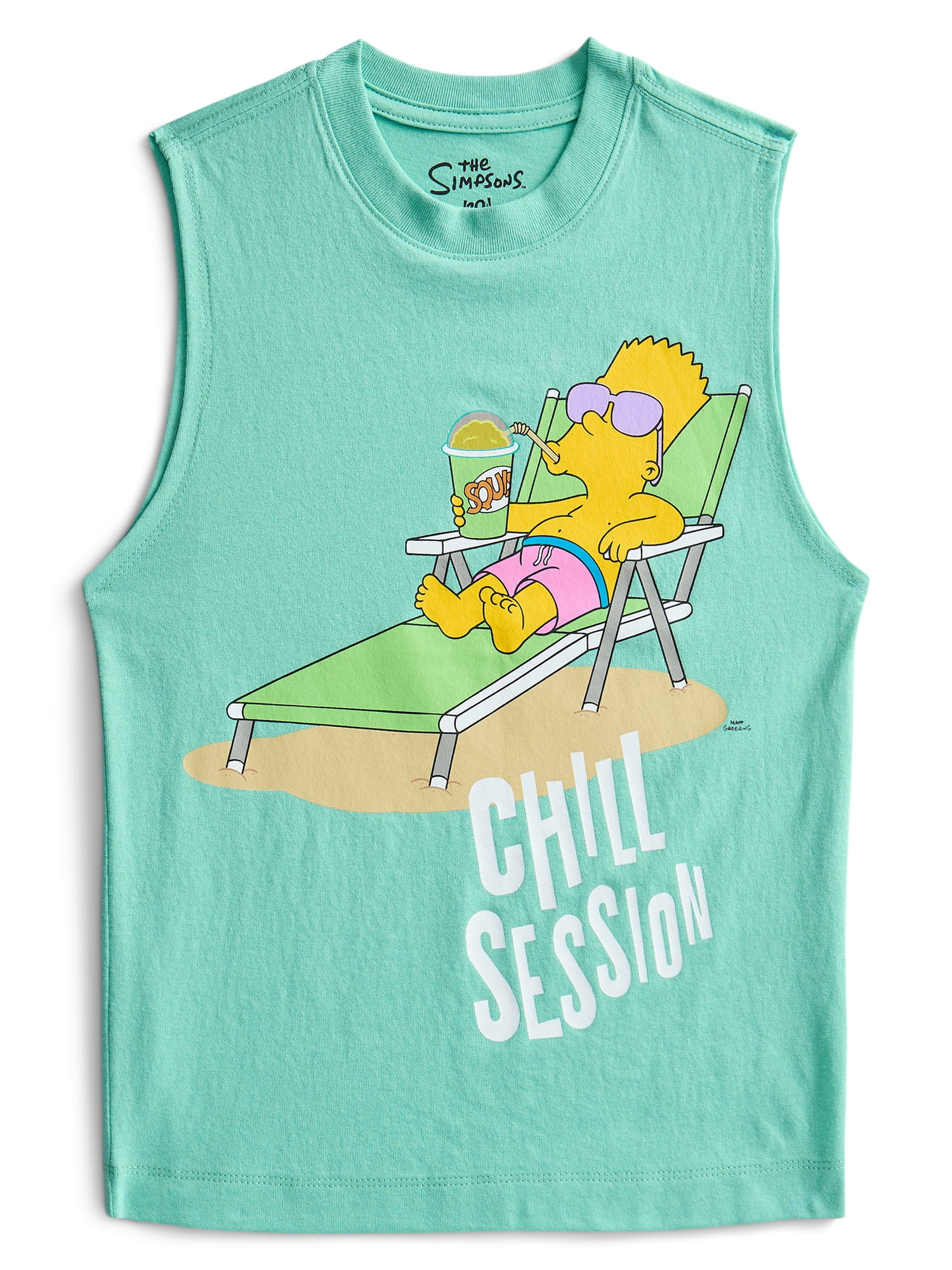 The Simpsons Boys Graphic Muscle Tank Top, Sizes 4-18