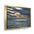 thumbnail image 3 of Designart 'Inspirational Quote and Ocean' Nautical & Coastal Framed Canvas Wall Art Print, 3 of 5