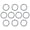 Black, variant on Yammee 10Pcs Trampoline Elastic Rope Elastic Ties Bungee Cord High Jump Bungee Rope