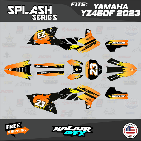 Kalair GFX Graphics Kit for Yamaha YZ450F (2023) Splash Series