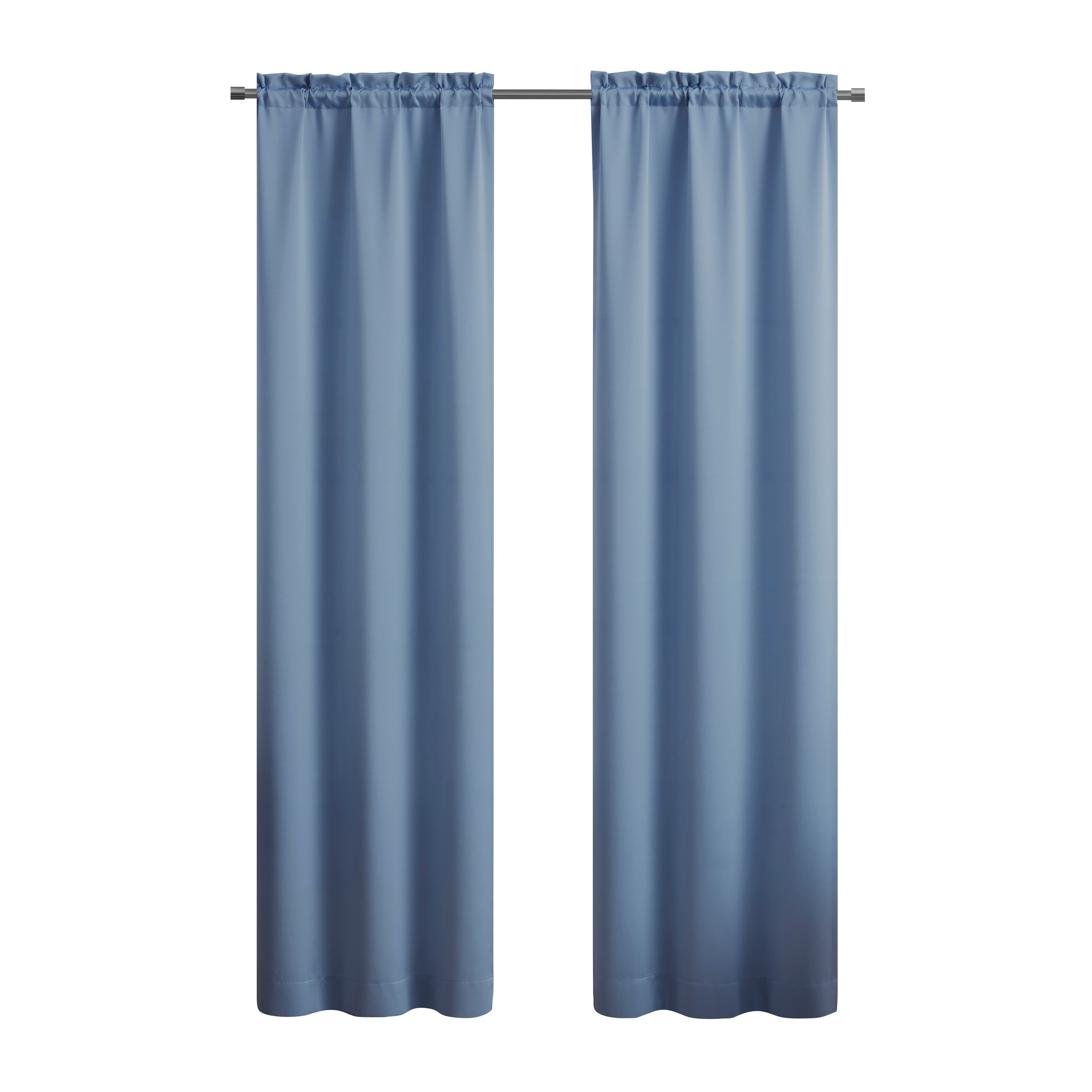 (2 pack) Mainstays Blackout Curtain Panel Pair, Set of 2, Blue Quartz, 30"W x 84"L