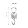 thumbnail image 2 of ETHZZLE 4 Pcs Chaise Hamac Balançoire Ressort Métal Robuste Argent pour Activités de Plein Air, 2 of 8