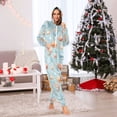 thumbnail image 2 of Adult Christmas Onesie Cute Cartoon Marine Life Adult Zipper One-Piece Pajamas Unisex Pajamas with Pockets, 2 of 6