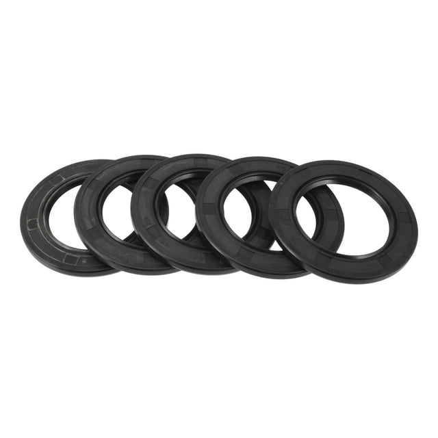 Sello de aceite universal Unique Bargains TC de doble labio con resorte de acero, sello de eje rotativo 45x70x5mm, caucho NBR negro de alta presión, 5 piezas
