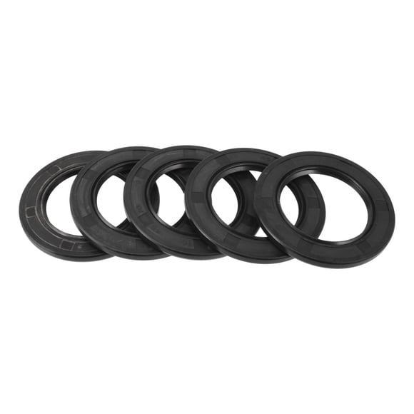Sello de aceite universal Unique Bargains TC de doble labio con resorte de acero, sello de eje rotativo 45x70x5mm, caucho NBR negro de alta presión, 5 piezas