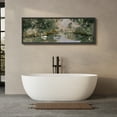thumbnail image 5 of Large Framed Canvas Print Serene Swans on a Tranquil River Wall Art Decorative Ready to Hang Painting for Living room Bedroom - 60"x20" Black Frame, 5 of 9