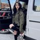 thumbnail image 3 of -Chaqueta Bomber de moda coreana para mujer, ropa de calle de gran tamaño, chaquetas de béisbol elegantes con cremallera para mujer, abrigo negro de invierno, 3 of 5