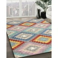 thumbnail image 3 of Ahgly Company Machine Washable Indoor Square Contemporary Tan Brown Area Rugs, 3' Square, 3 of 7