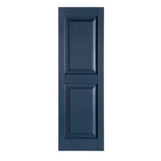 Perfect Shutters Premier Raised Panel Exterior Decorative Shutters, White - 15 x 67 in.
