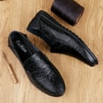 thumbnail image 5 of Big Size Men's Casual Loafers Slip On Leather Shoes Comfortable Lightweight Driving Shoes Male Moccasins Classic Penny Loafer Flats Boat Shoes Outdoor Walking Shoes, 5 of 11