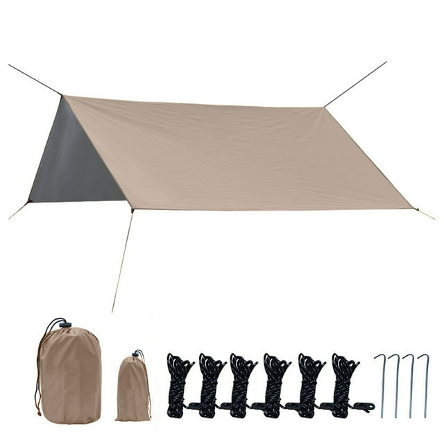Bâche de Tente Imperméable, Protection UV et PU Imperméable, Légère pour Camping, Randonnée et Aventure en Plein Air