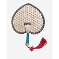 thumbnail image 1 of Abanico tejido a mano, abanico de paja de trigo de verano, abanico grande de hojas de espadaña, abanico antiguo de verano con manivela, repelente de mosquitos para bebés, abanico envolvente de colores, 1 of 5