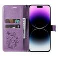 thumbnail image 3 of Dteck for Samsung Galaxy S24 Phone Case Wallet with Wrist Strap, Embossed Butterfly Flip Folio PU Leather Protective Case for Samsung Galaxy S24 5G,Purple, 3 of 4