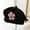 Black, variant on Baby Beret Hat Toddler Winter Knitted Beanie Cap with Cute Flower Little Girls Cotton Hat for 3-48 Months