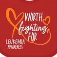thumbnail image 4 of Inktastic Worth Fighting for Leukemia Awareness Orange Heart Boys or Girls Baby Bib, 4 of 4