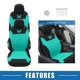 thumbnail image 5 of Juego de 4 fundas universales para asientos de coche Unique Bargains lavables transpirables color verde, 5 of 7