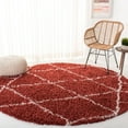 thumbnail image 2 of SAFAVIEH Pro Lux Shag Collection PLX433P Rust / Creme Rug, 2 of 10