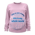 thumbnail image 4 of QIUOMBBP Long Sleeve Shirts for Women Maternity Crew Neck Pullover Sweatshirts Pregnancy Funny Print Tops Loungewear Pink S, 4 of 7