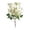 White, variant on Floral Arrangement for Indoor Use with Velvet Texture Easter Pattern and Decorative Flowers for Weddings and Home, 40 cm, Green