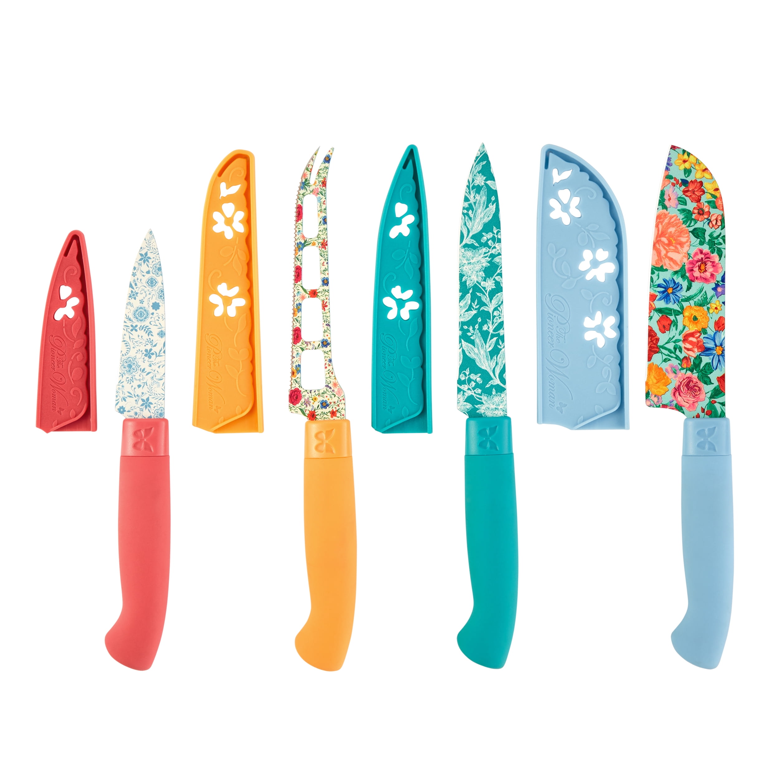 The Pioneer Woman Brilliant Blooms 4-Piece Stainless Steel Utility Knife Set