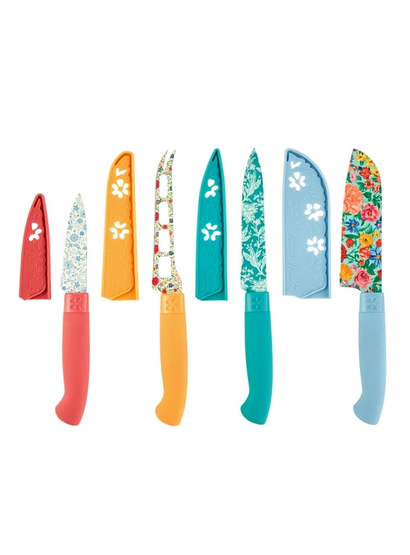 The Pioneer Woman Brilliant Blooms 4-Piece Stainless Steel Utility Knife Set