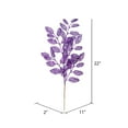 thumbnail image 2 of Vickerman 22" Purple Glitter Loral Leaf Artificial Christmas Spray. Includes 12 sprays per pack., 2 of 2