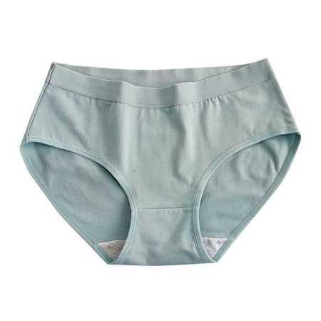 Womens Briefs Underwear High Waist Clearance Womens Cotton Panties Soft Breathable Seamless Brief Underwear Full Coverages Stretch Ladies Panty New Light Blue L