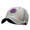 thumbnail image 2 of Mardi Gras Fleur De Lis Badge Embroidered Low Profile Cotton Mesh Cap - Putty OSFM, 2 of 5