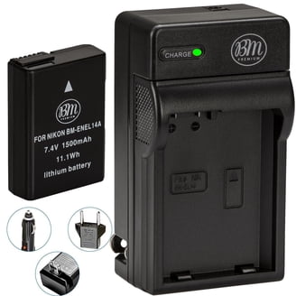 Replacement Battery and Charger for Nikon EN-EL14 / EN-EL14a for