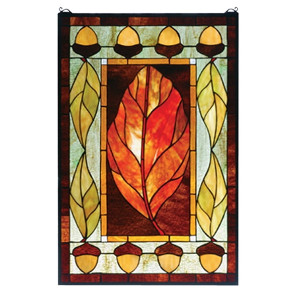 21"W X 31"H Harvest Festival Stained Glass Window