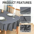 thumbnail image 4 of Oval Tablecloth 60x84 Inch Polyester Fabric Table Cloth Solid Grey Heavy Duty Table Cover Washable for Dinning Home Party, 4 of 6
