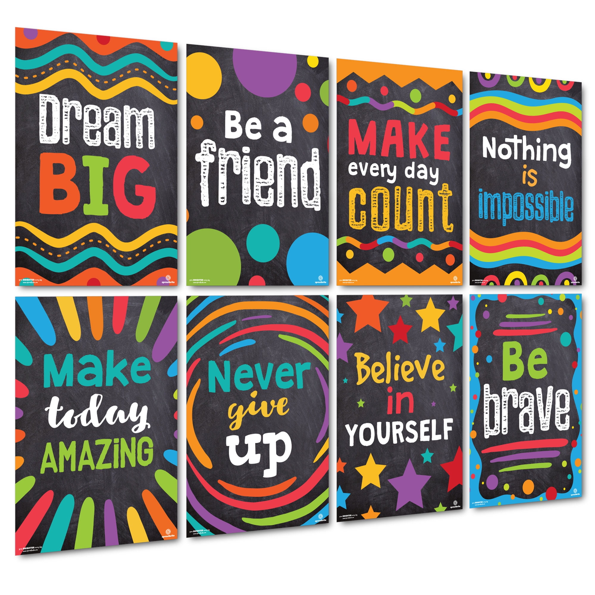 Sproutbrite Classroom Decorations - Motivational Posters ...
