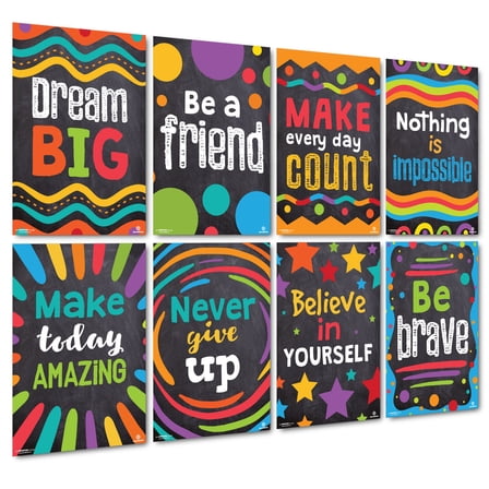 Sproutbrite Inspirational Bulletin Board Poster 8 Pack