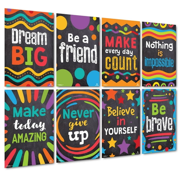 Sproutbrite Inspirational Bulletin Board Poster 8 Pack